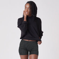 Period Sleepwear Sleep Boyshort | Black White- Ruby Love