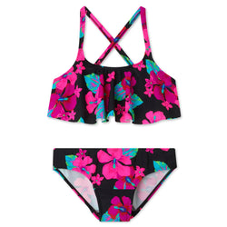 Period Swimwear Ruffle Set | Tropical Vacation - Ruby Love