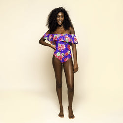 Period Swimwear Off the Shoulder | Floral Vacation - Ruby Love