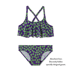 Teen Period Swimwear Ruffle Set | Starry Sky - Ruby Love