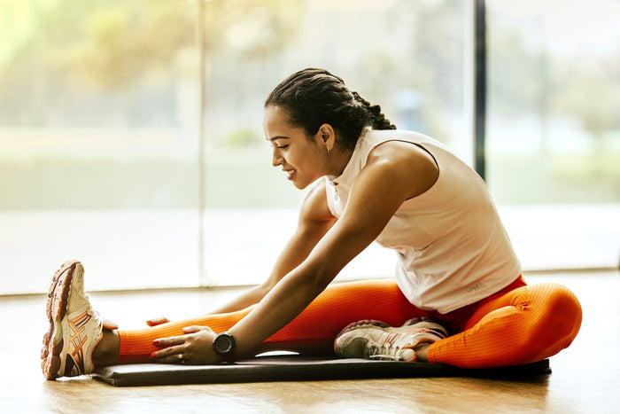 Woman doing stretching exercises