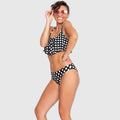Period Swimwear Ruffle Set | Black Sand