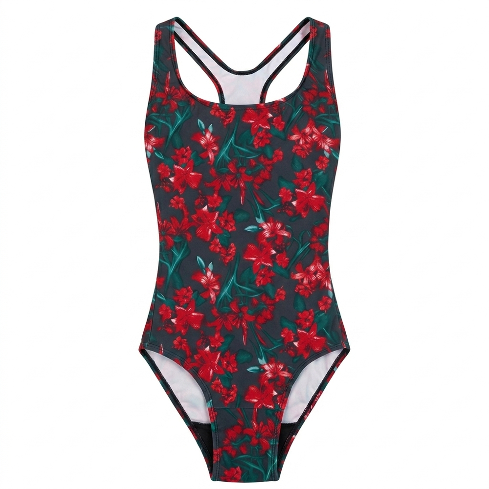 Period Swimwear Racerback | Midnight Bloom | Ruby Love