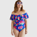 Period Swimwear Off the Shoulder | Floral Vacation