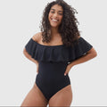 Period Swimwear Off the Shoulder | Black Sea