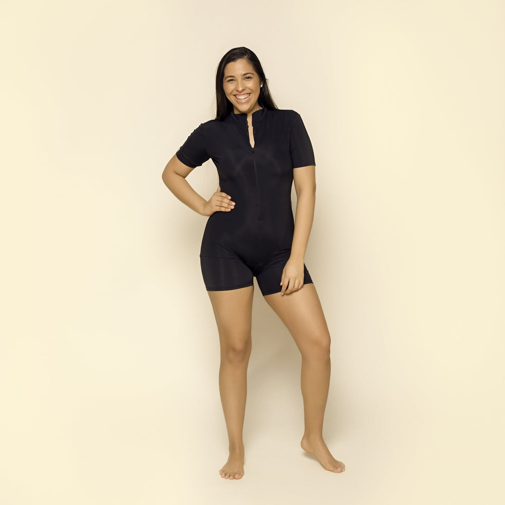 Period Swimwear Skinsuit | Black Sea - Ruby Love