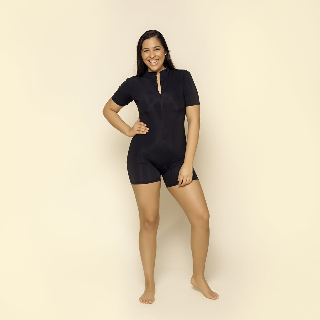 Period Swimwear Skinsuit | Black Sea - Ruby Love