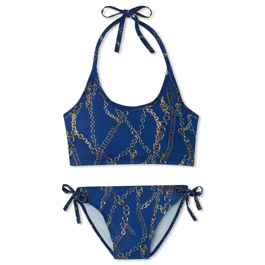 Teen Period Swimwear Tank Set | Blue Chains - Ruby Love