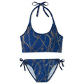 Period Swimwear Tank Set | Blue Chains