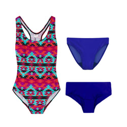 Period Swimwear Bundle | Aztec & Blue Bottoms Bundle - Ruby Love