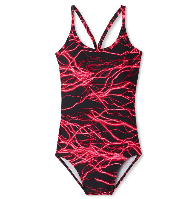 Ruby Love Women's Period Swimwear Racerback in Black Sea, size Large/XL 