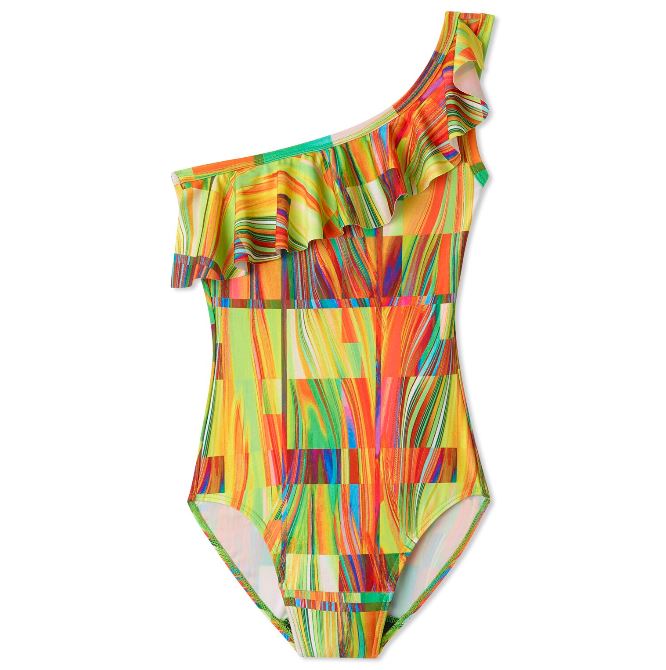 Period Swimwear One Shoulder | Cubed Cove - Ruby Love