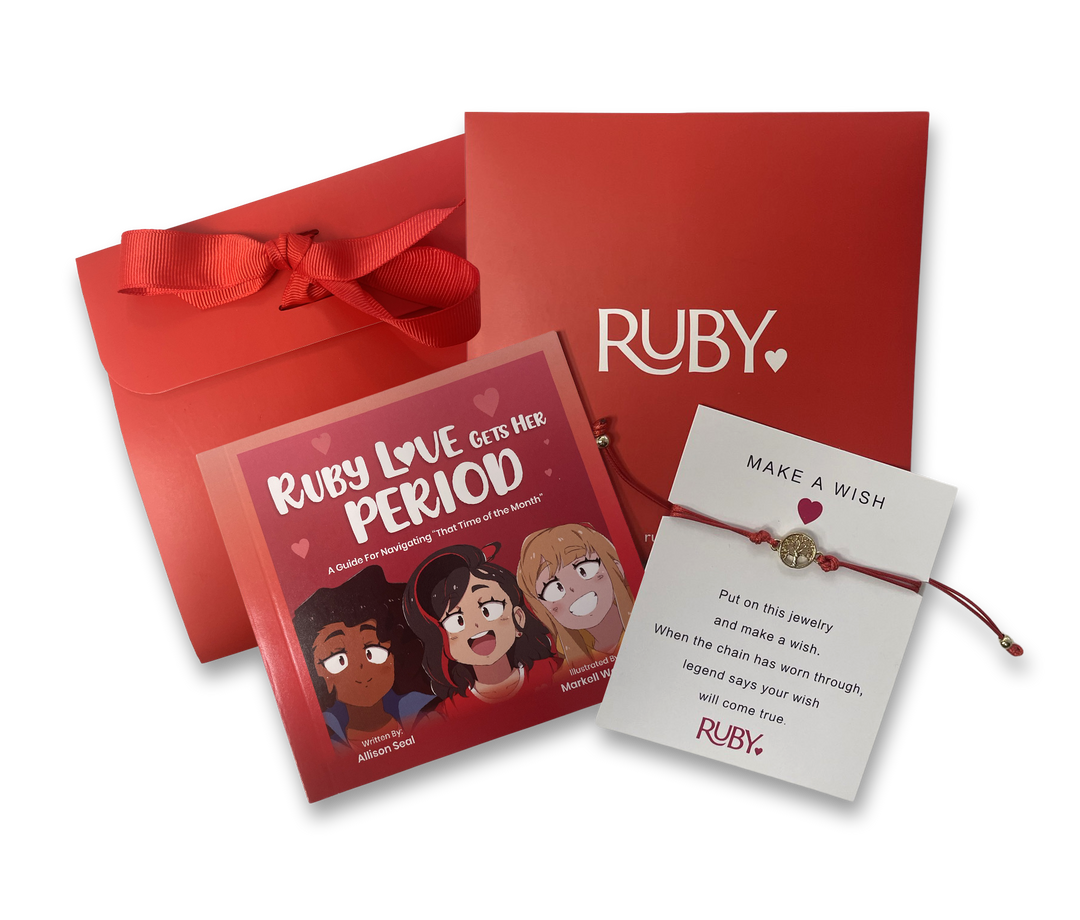 Puberty Book & Grow Up Bracelet Gift Set - Ruby Love