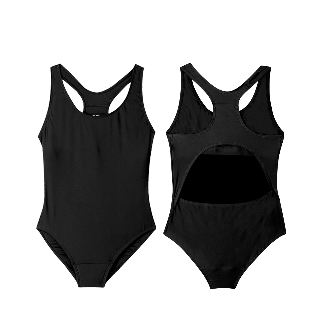 Period Racerback Swimsuit - Black - Ruby Love