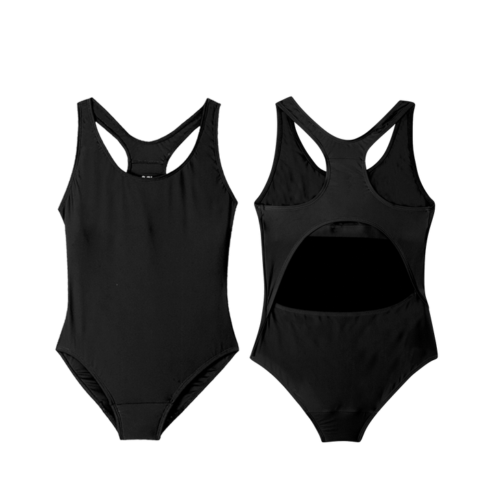 Period Racerback Swimsuit - Black - Ruby Love