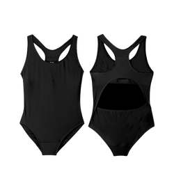 Period Racerback Swimsuit - Black - Ruby Love