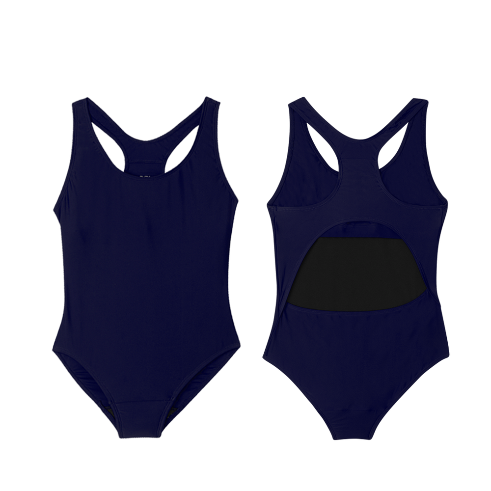 Period Racerback Swimsuit - Navy - Ruby Love