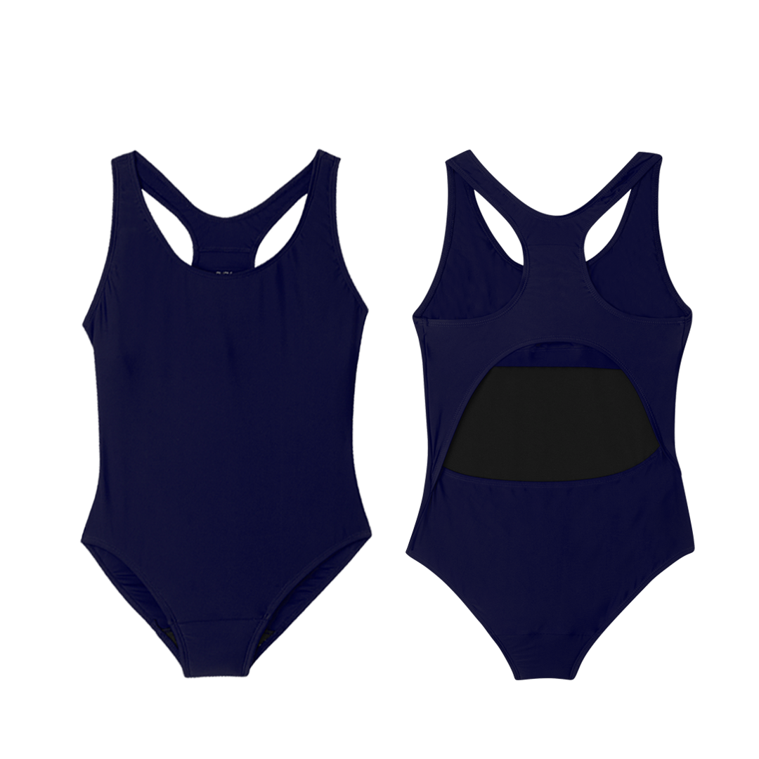 Period Racerback Swimsuit - Navy - Ruby Love