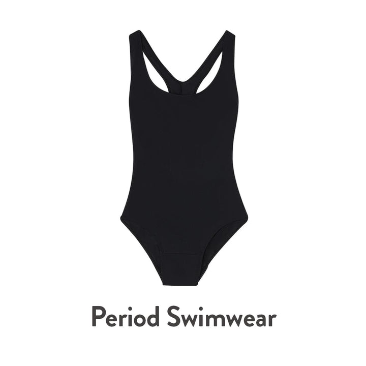 Black Racerback Period Swim