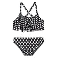 Period Swimwear Ruffle Set | Black Sand