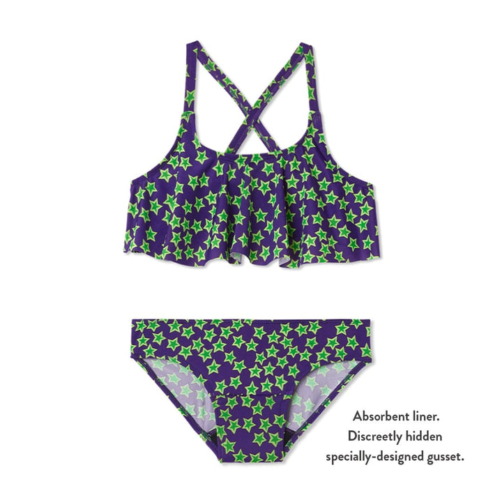 Teen Period Swimwear Ruffle Set | Starry Sky - Ruby Love
