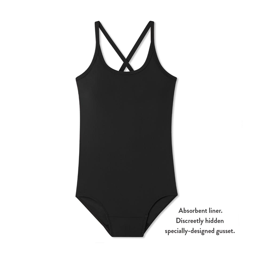Teen Period Swimwear One Piece Black Sea Ruby Love