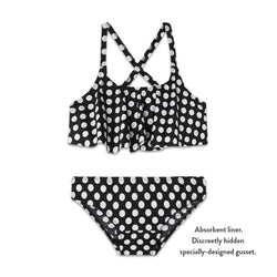 Teen Period Swimwear Ruffle Set | Black Sand - Ruby Love